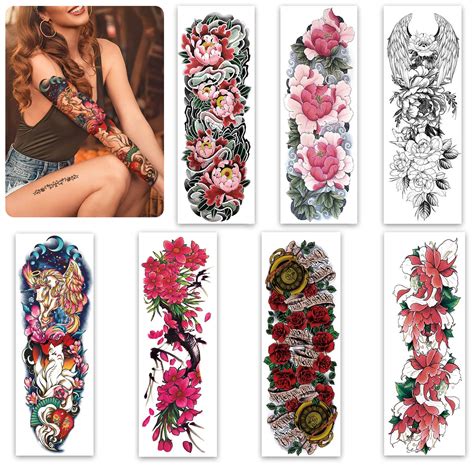 fake full sleeve tattoos|temporary sleeve tattoos for women.